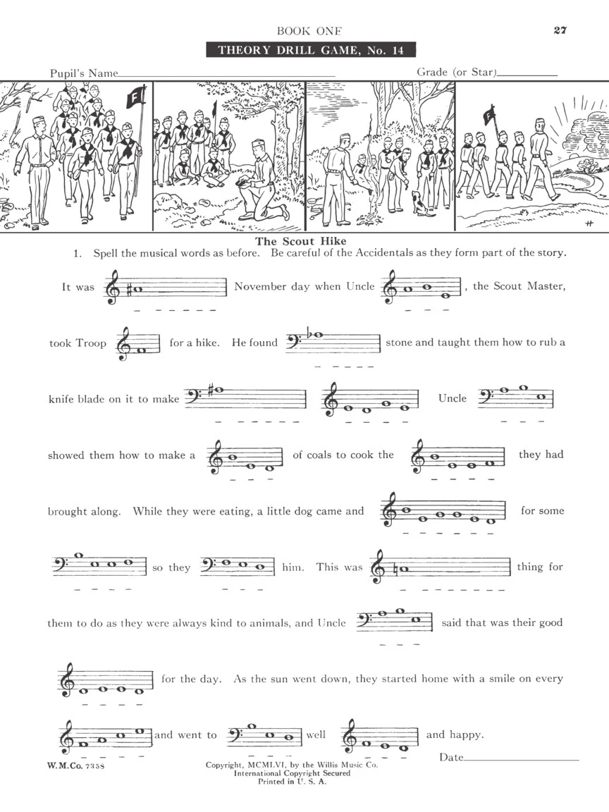 Thompson Theory Drill Games Book 1 Elementary Level - Image 6