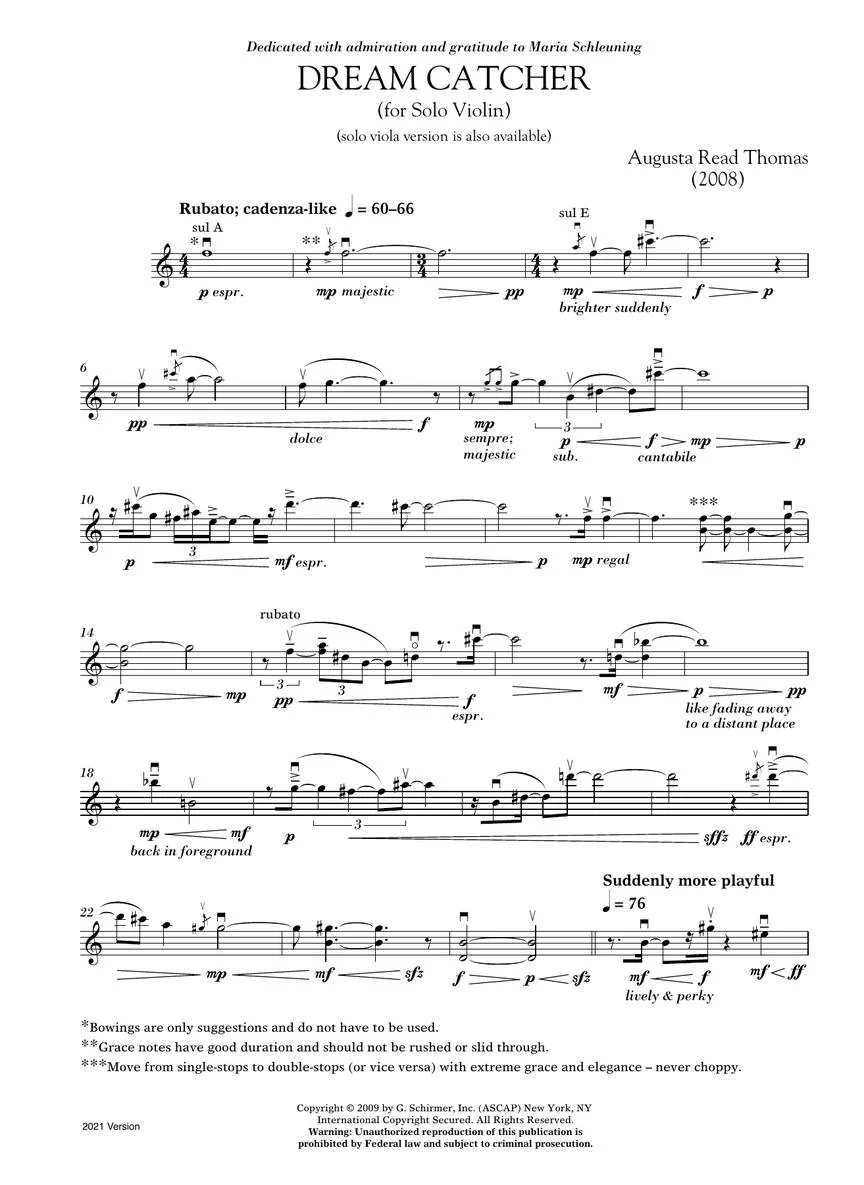 Dream Catcher - Solo Violin - Image 2