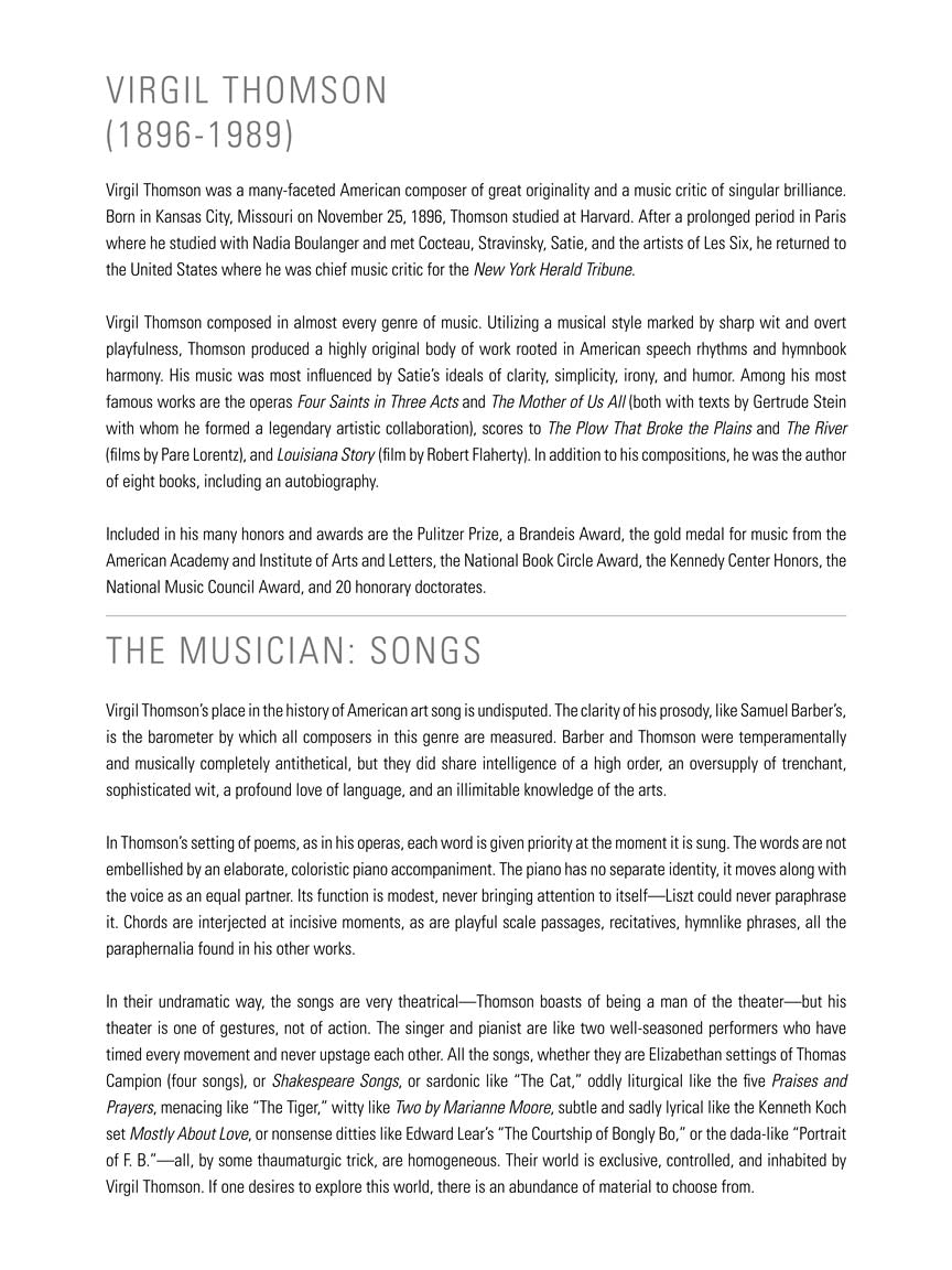 Thomson, Virgil: Collected Songs - Image 3