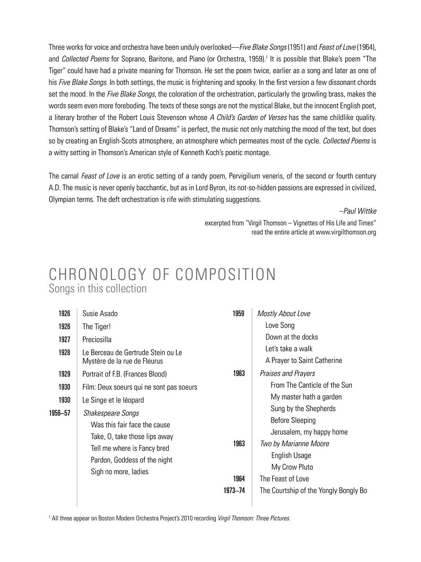 Thomson, Virgil: Collected Songs - Image 4