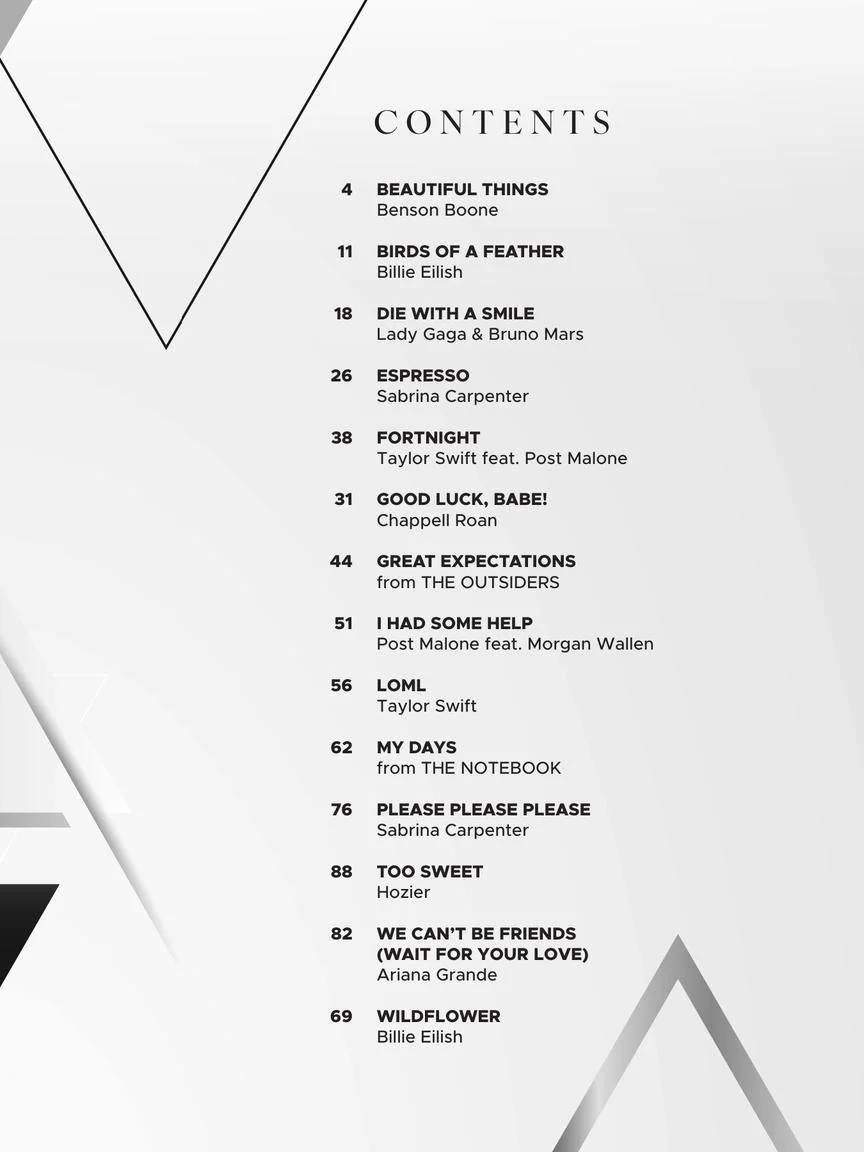 Top Hits of 2024 Arranged for Piano/Vocal/Guitar - Image 2