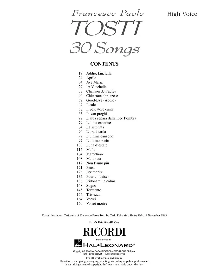 Tosti 30 Songs (High Voice) - Image 2